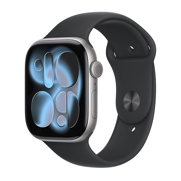 Apple Watch Series 11 46mm Aluminum Space Gray Case Black Sport Band M/L